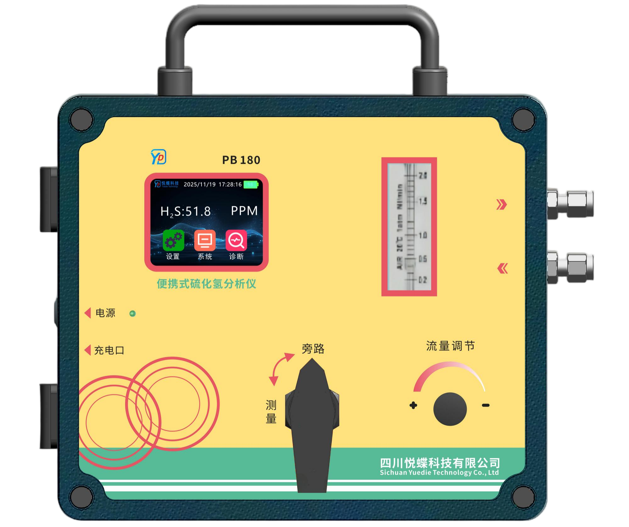 YD-PB180 便携式硫化氢分析仪